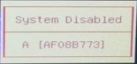 HP System Disable A code Master password