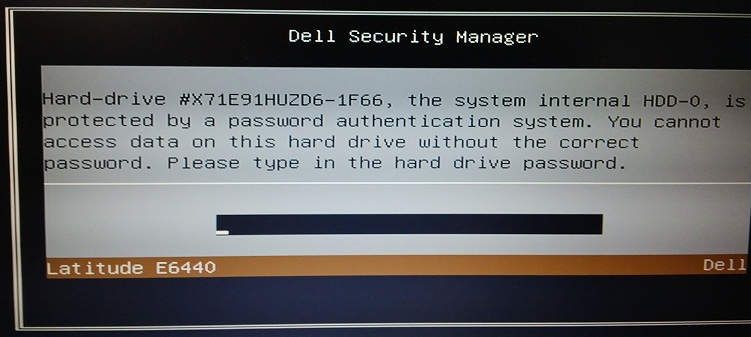 Dell 1F66 HDD password